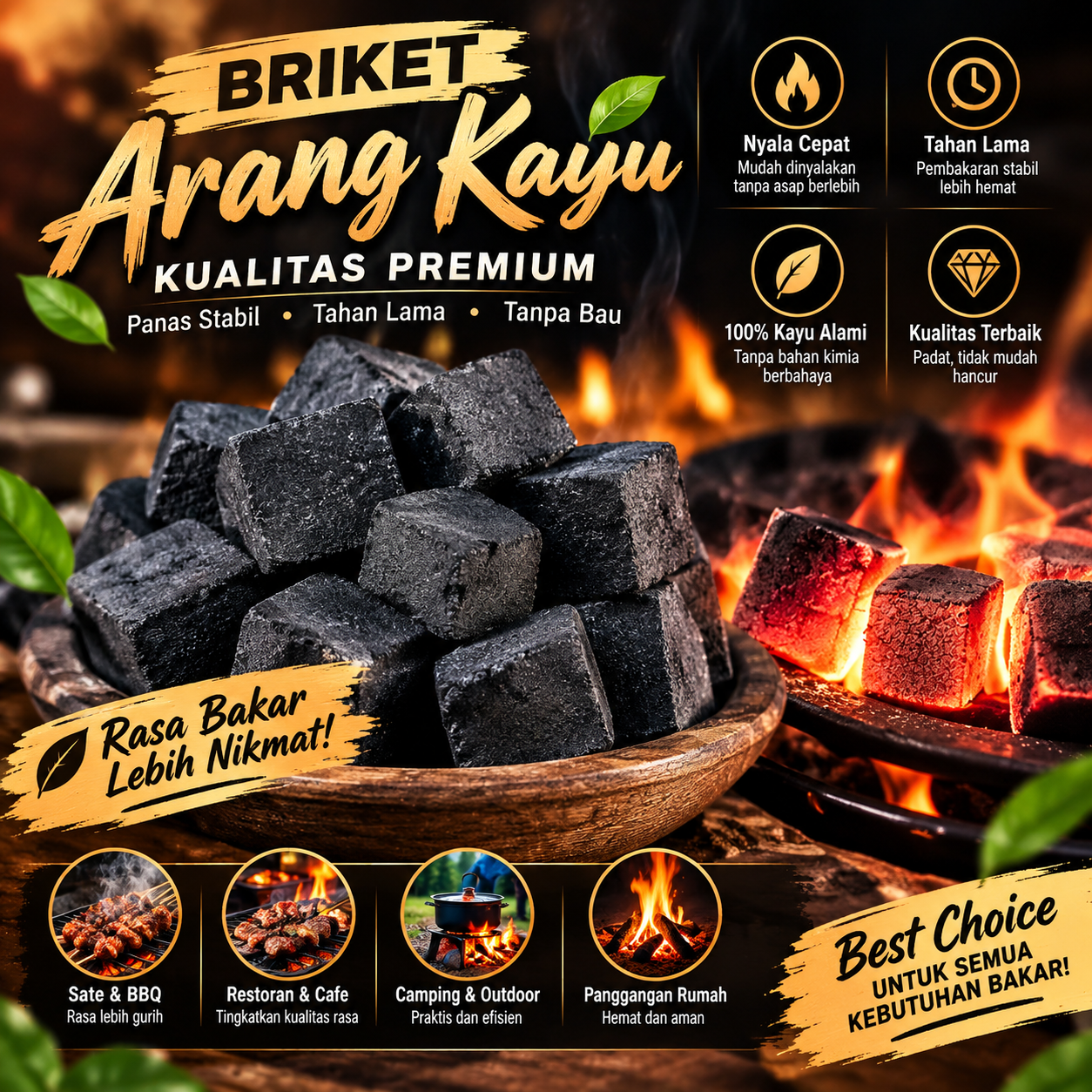 Jual briket kubus premium